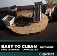 Cafetera Italiana inducción Fabricado en España | 2 ,4, 6, 10 ,Tazas | cafetera Express para Placas y vitroceramicas inducción | Acero Inoxidable | Apto lavavajillas (no Incluye Molinillo café) Cafetera Italiana Acero Inoxidable - details 2