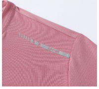 Camiseta De Correr Para Mujer Con Reflejos Alta Elasticidad Transpirable Secado Rápido Poliéster Top Deportivo Para Verano Camiseta Corta Activa - details 12