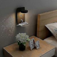 1 Pack Led Luz de pared Interior con Puerto Usb 12W Tricolor Dimmable Lámpara de pared Moderna con interruptor de pared Luz de Lectura 330 Giratoria Lámpara de Noche Iluminación N - details 3