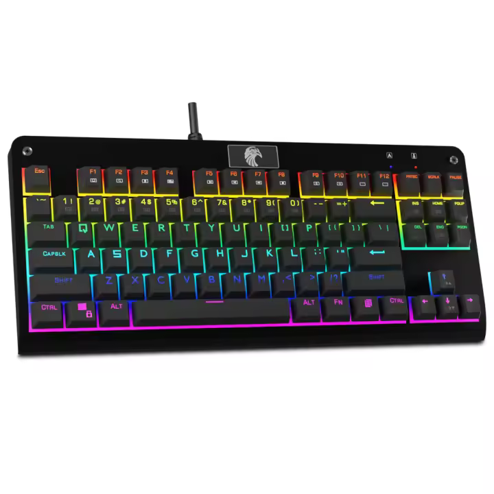 Teclado Mecánico De Juego E-YOOSO Z77 Rainbow 87 Teclas Con Switches Rojos Negros Marrones Y Azules Para PC Laptop Con Cable USB - 1