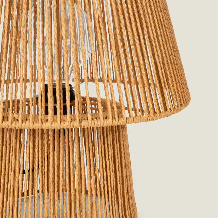 Ledkia Lámpara de Mesa Papel Trenzado Kala Gardenia Natural - 1
