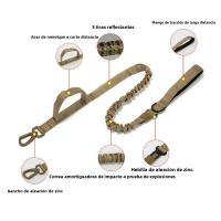 Juego De Collar Y Correa Para Perros De Nylon Resistente Con Reflejo Táctico Entrenamiento Para Grandes Perros Con Cierre Rápido - details 2