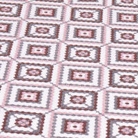 Cofan Rollo de Alfombra Vinílica con Diseño de Cuadros Crochet · Impermeable, Antimanchas y Resistente · Medidas del rollo: 50 cm x 15 m - details 1