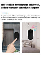 Bocina De Puerta Inalámbrica Smart Welcome Para Hogar Con Anillo Kinetic Y 32 Melodías Sonoras Exterior Inteligente Bocina De Puerta - details 4