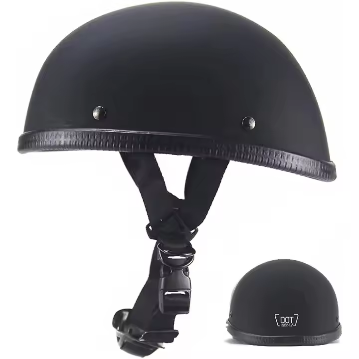 Motorcycle Half Helmet, Dot Approved Adult Men Women Retro Open Face Bike-helmets, Bicycle/skateboard Helmet Compatible Adults, Bike, Skate, Scooter, - 1