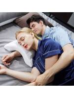 BLOOM STORE-Almohada con arco de espuma viscoelástica 100 %, almohada con arco, almohada de presión de rebote lento, romántica para dormir en pareja, fresca y cómoda, anti nudos de mano - details 1