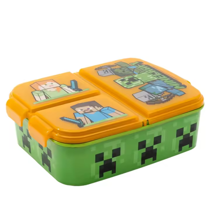 Sandwichera Fiambrera Múltiple MineCraft Lonchera Tupper Tres Compartimentos - Stor - 1