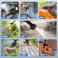 21V inalámbrico de litio pistola de lavado de coches de alta presión para el hogar 10 de potencia ajustable con pantalla de visualización 14 émbolo impermeable autocebante de lavado de coches dios de lavado de coches de riego de flores de usos múltiples - details 5