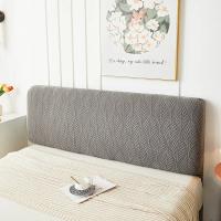 Cubierta De Cabeza De Cama En Jacquard Thicken Leaves Suave Y Elástica Protectora Antipolvo Para Cama Moderna Y Hogar - details 1