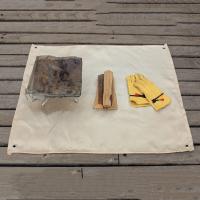 Alfombra De Fogón Resistente Al Fuego Para Camping Estufa Barbacoa Fiberglass Mat Para Suelo Patio Pared Cocina Camping Site - details 2