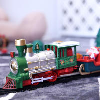 Juguete Eléctrico De Tren Navideño Decoración De Árbol De Navidad Con Sonido Y Luz Carro De Ferrocarril En Marco Regalos De Navidad - details 3