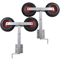 vidaXL Set de 2 soportes de doble rueda de remolque de barco 59-84 cm - details 0