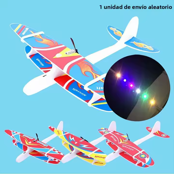 Juguete De Modelos De Avión Para Exteriores Capaz De LANZARSE Al Aire Con Capacidad Eléctrica Y Foam Inerte Avión De Mano Glider Aeronave Juguete Inercial De Plástico - 1