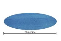 Cobertor Solar de Burbujas BESTWAY para Piscina Desmontable de varias medidas y modelos: rectangular y circular de fácil instalación sobre el agua. El plástico evita que el agua se ensucie y lo calienta, en cierta medida. - details 4