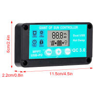 Controlador De Carga Solar MPPT 10A 12V/24V Protección Múltiple Regulador De Panel Solar Pantalla LCD Cargador De Batería 3.0 Rápido - details 4