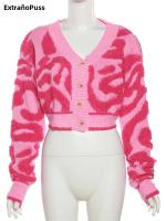 Cardigan Sweater Para Mujer Estilo Casual Con V-Neck Botones Manga Larga Suéter De Punto Cálido Y Moderno De Y2K Para Otoño - details 6