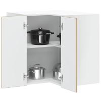 vidaXL Mueble esquinero cocina Lucca madera contrachapada en color Gris sonoma/Gris hormigón/Negro y más | almacenamiento funcional diseño moderno para baño dormitorio sala - details 3