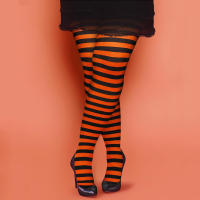 Medias Largas De Pierna Para Mujer Talla Grande Con Estampado Rayado Antideslizantes Para Halloween Accesorio De Costura - details 14