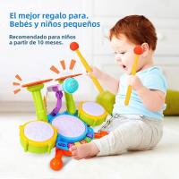 Set De Batería Para Niños Juguetes Educativos De Música Con Microfono Para Niñas Actividades De Aprendizaje Regalos Para Niños De 3 a 12 Años - details 11