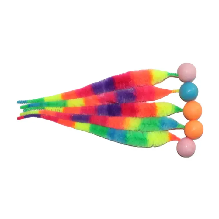 Juguete Interactivo Para Gatos Pelota Colorida Búho Tejido Elástico Divertido Para Mascotas Estimula Los Sentidos Ideal Para Interiores - 1