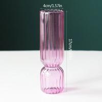 Vaso De Cristal Transparente Con Rayas Para Flores Y Planta Pot De Cultivo En Agua Decoración De Mesa Para Bodas Y Fiestas - details 14