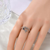 Encanto De Religión Cruz Santa Madre Anillo Bolas Colgantes Para Pulsera Y Collar DIY Joyería Regalo Plata Esterlina 925 - details 9