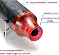 Handheld Hot Air Gun,1m Ultra-Long Cable Portable Heat Gun for DIY Shrink Wrapping, Plastic, Fabric, etc.(Black Red Color) - details 4