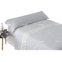 Juego de cama de tres piezas, funda de colchón, textil para el hogar, delicado y suave, agradable para la piel, color sólido, adecuado para sala de estar, dormitorio. - details 0