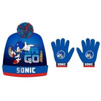Pack Infantil Guantes + Gorro Pompón Sonic Let´s Go - details 0