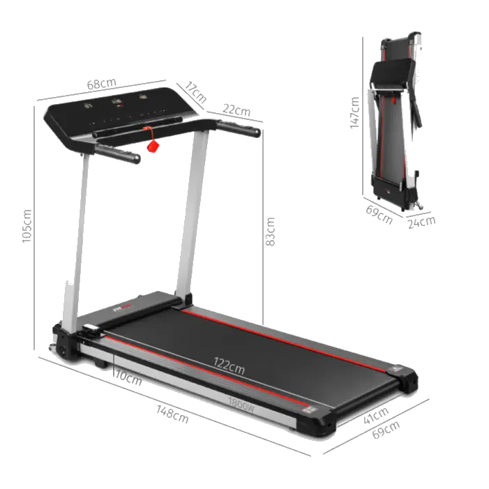 FITFIU Fitness MC-260 - Cinta 2 en 1 para Correr y Andar, Plegable, con Bluetooth y Pulsómetro, Speakers, 12 programas, Walking Pad Ultra Compacta y Silenciosa, Peso Máx.120kg, para el Hogar/ Oficina - 1