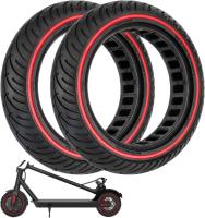 2 Piezas Neumático sólido de 8.5 pulgadas para Patinete Electrico Rueda de 8,5 Pulgadas, Rueda de Repuesto Antipinchazo, Neumáticos de Reemplazo delantero/trasero Compatible con Xiaomi M365 y PRO, Ducati, Lexgo, Vivobike,  (Rojo) - details 2