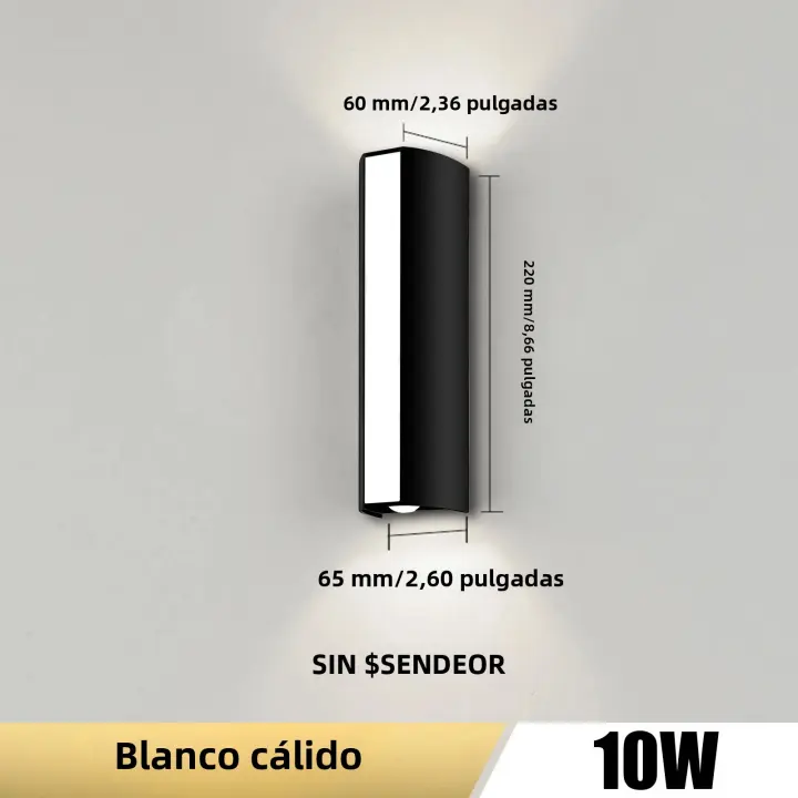 Lámpara De Pared LED 10W IP66 Impermeable Luz Exterior Caliente Y Fría Para Decoración De Hogar Exterior Instalación Sencilla - 1