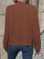 Chaqueta De Cierre De Cremallera De Color Sólido Para Mujer Estilo Casual Y Moda Durable Y Lujosa Para Otoño E Invierno - details 20