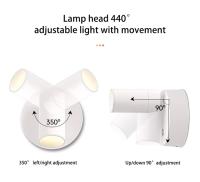 Lámpara De Pared LED Magnética Recargable Iluminación Moderna Para Dormitorio Sala De Estar Estudio Iluminación Diaria - details 6