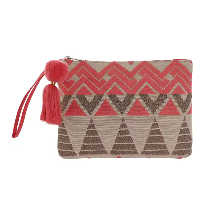 Neceser de Viaje Home ESPRIT Beige Fucsia 26 x 2 x 19 cm - 1