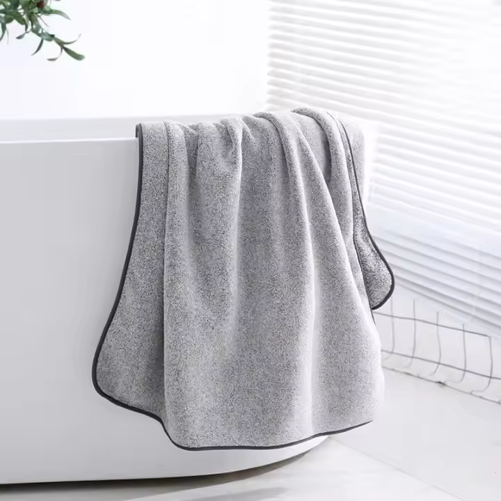 Toalla De Baño Gruesa De Microfibra Suave Y Absorbente Toallas Para Mano Y Rostro Ideal Para Spa Fitness Hogar - 1