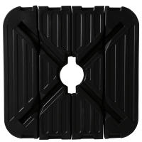 Outsunny Base de Sombrilla de 4 Piezas Rellenable de Agua 90 kg o Arena 130 kg Pesos para Base Cruzada de Parasol para Jardín Terraza Patio 98x98x13 cm Negro - details 9