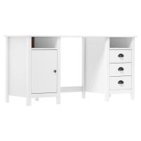 vidaXL Escritorio Hill Range madera de pino 150x50x74 cm en color Blanco/Gris | estructura resistente ideal para salón dormitorio o estudio - details 0