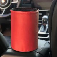 Bandeja De Basura Plegable Para Coche Organizador De Residuos Impermeable Almacenamiento Interior De Coche Y Autobús Material De Cuero PU Forma Redonda - details 10