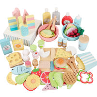 Juguetes De Cocina De Madera Para Niños Juego De Rol De Comida Fruits Y Vegetables Ensalada Educativo Temprano Regalo Unisex - details 0