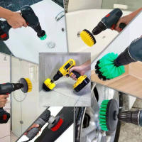 Kit De Cepillo Para Taladro Eléctrico Limpieza Doméstica Para Alfombras Vidrio Coches Cocina Baño Aseo Herramientas Ecológicas - details 3
