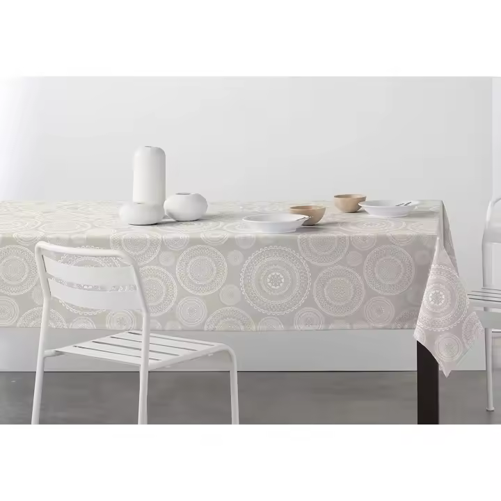 Mantel Antimanchas Beige Mandala de Dhestia - 1