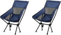2 Sillas Plegables Camping Ligera Con Respaldo Alto Compacta Portátil Con Bolsa De Almacenamiento Portátil - details 0