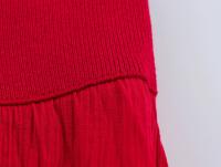 ZBZA Vestido Largo De Mujer Patchwork Tejido Suave Cuello Redondo Sin Mangas A-Line Caída Media Pierna Primavera Verano Moda Casual - details 7