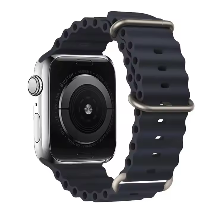 Correa De Silicona Ocean Para Apple Watch Ultra 49mm 45mm 44mm 42mm 40mm 41mm 38mm Compatible Con Series 9 7 8 4 5 6 SE Accesorio Deportivo - 1