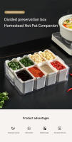 Herramienta De Cocina Moderna: Bandeja Para Servir Con 8 Pequeñas Cajas Desmontables De Almacenamiento De Especias Tapa Y Mango Para Frutas Y Verduras En El Refrigerador - details 0