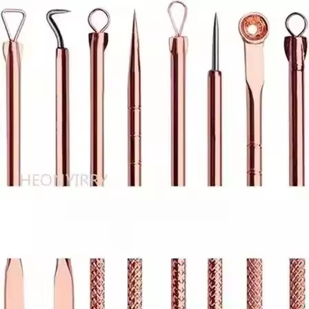 Juego De 4 Piezas De Agujas De Acné En Oro Rosa Herramientas Especiales Para Romper Acné Ultra-Puntiagudas Y No Sensacionales - 1