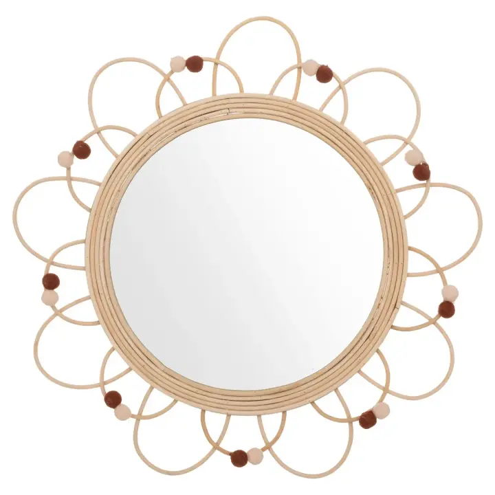Atmosphera Créateur D'intérieur Atmosphera Espejo de Ratán Campagne 38cm - Toque Encantador y Artesanía Exquisita - 1
