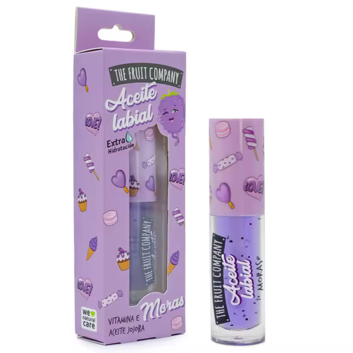 The Fruit Company Aceite Labial MORAS Fórmula Extra Hidratante 3,6ml Aceite de Jojoba Vitamina E Protege Todo el Día Formula Vegana Cruelty Free - 1