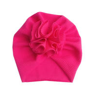 Turbante Para Bebé Niña Bonnet De Cabeza Suave Con Flor Lindo Sombrero Ajustable Para Niños Recién Nacidos Foto Hat Polyester - details 15